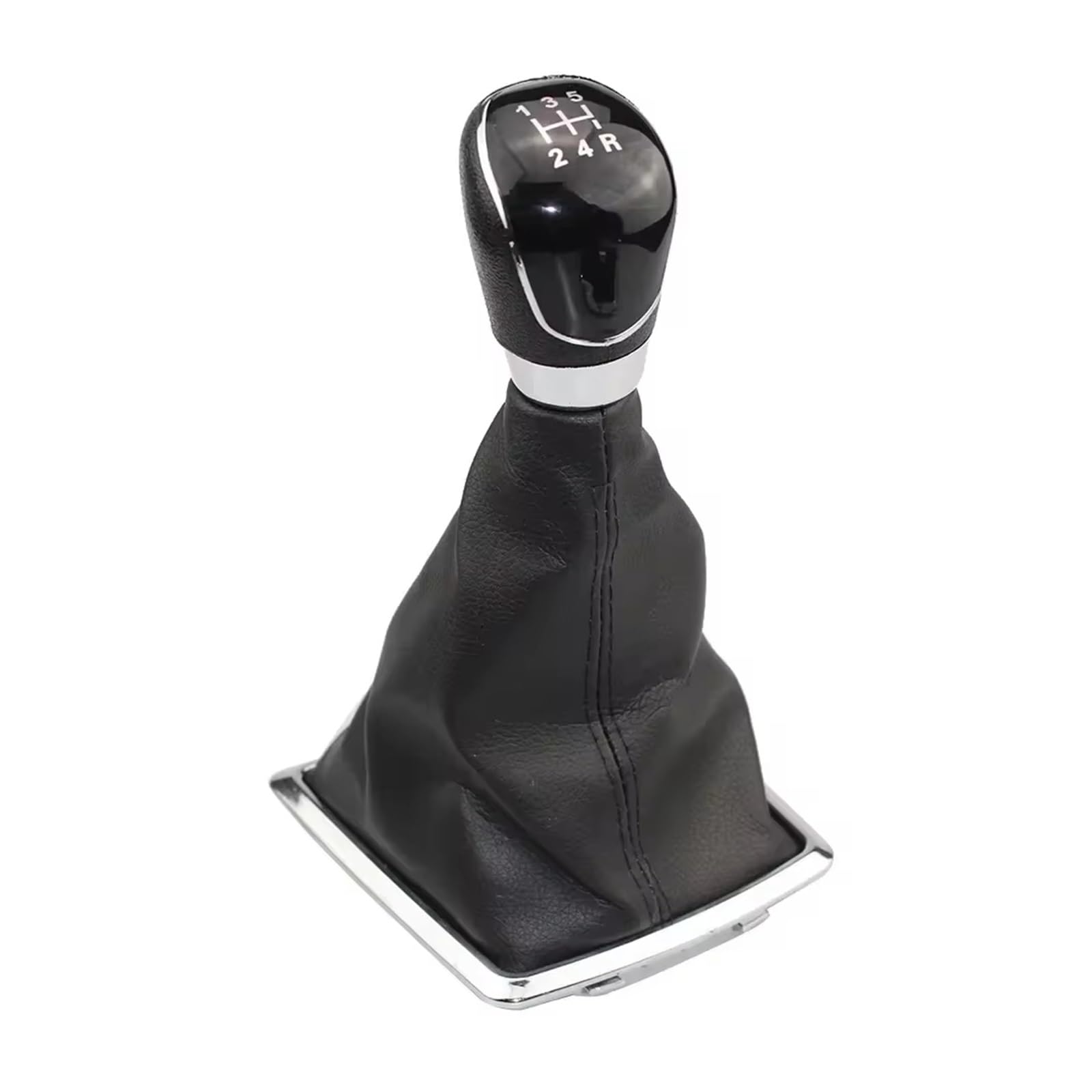 Schaltknauf 5 Oder 6 Geschwindigkeit Schaltknauf Hebel Handball Für Focus 2 Für MK2 2005-2012 Gamasche Boot Lederbezug Schaltknauf(Black 5-Speed) von BeiZhengbhD