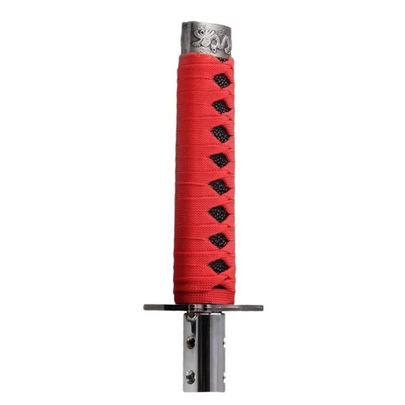 Schaltknauf Universal 200mm Oder 300mm Für JDM Katana Samurai Schwert Schaltknauf Shifter Mit Adapter Schaltknauf Auto Zubehör Schaltknauf(20CM Red) von BeiZhengbhD