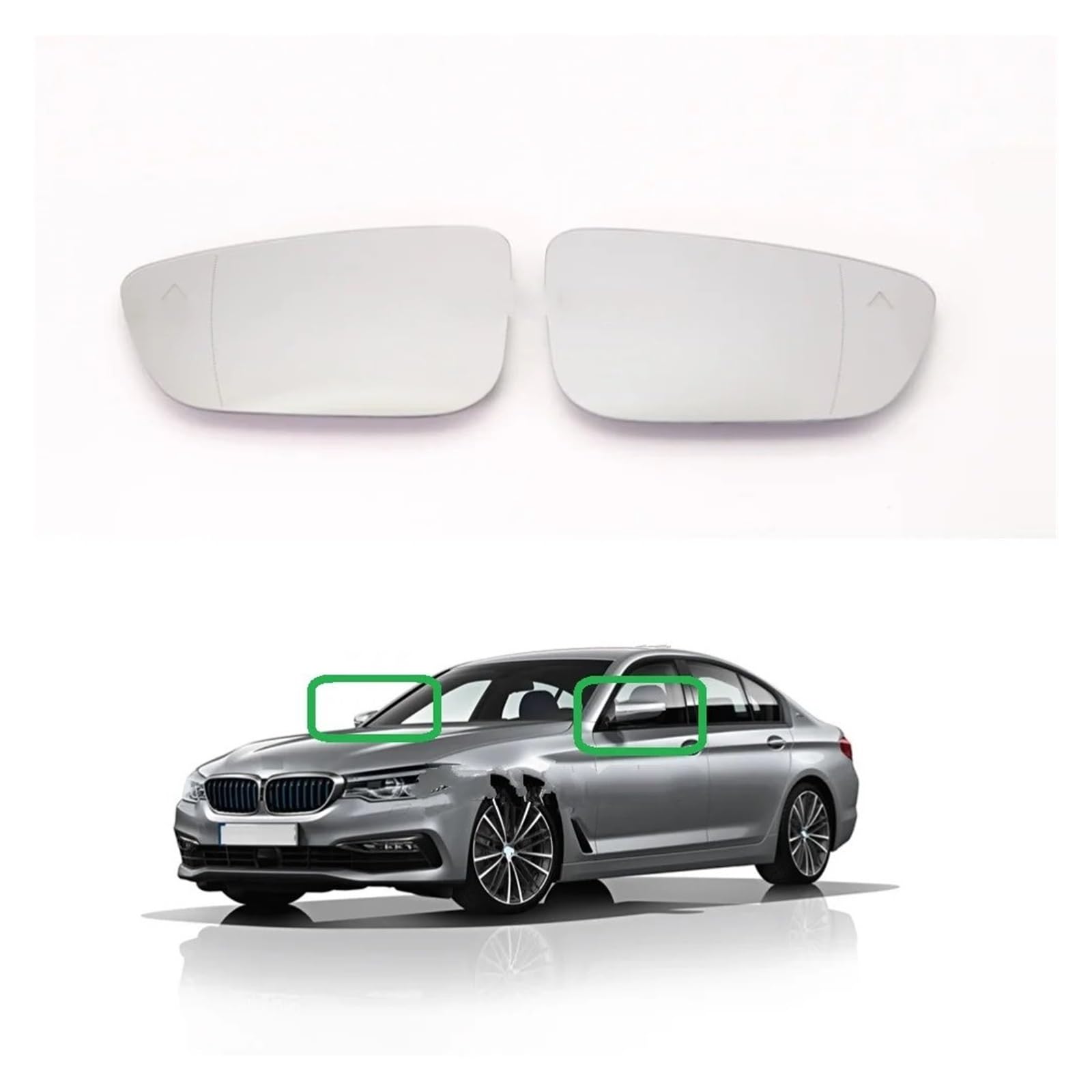 Türspiegelglas Für 5er Für G30 Für F90 Für M5 2017 2018 2019 Auto-Styling Auto-Stying Hinten Beheizten Spiegel Glas Mit Blinden Fleck Rearview Side Autotür Spiegelglas(L) von BeiZhengbhD