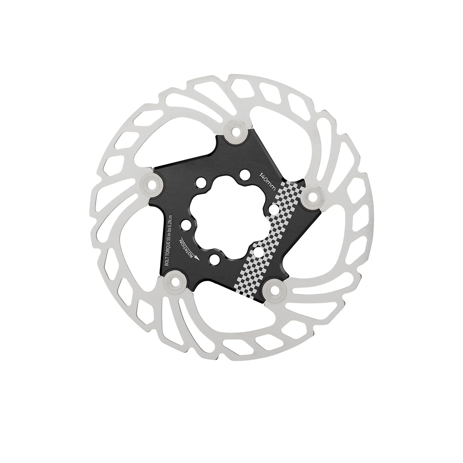 Edelstahl-Fahrrad-Rotor mit 6 Schrauben für Mountainbikes, 140 mm/160 mm/180 mm Fahrräder, schwimmende Scheibenbremse, Rotor von Beimus