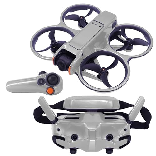 BeisDirect Avata 2 Aufkleber für DJI Avata 2 Drohne Zubehör, PVC Skin Dekorative Aufkleber Set für DJI Avata 2 Body + RC Motion 3 + Brille 3 Brillen Aufkleber Decal Set (Silber) von BeisDirect