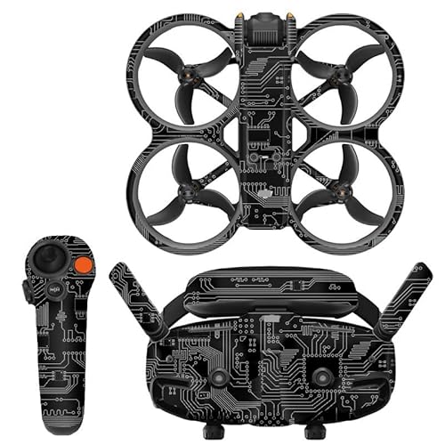 BeisDirect Coole Aufkleber für DJI Avata 2, PVC Skin Dekorative Aufkleber Set für DJI Avata 2 Drohne + RC Motion 3 + Brille 3 Brille Aufkleber Decal Set Protector Skin Sticker Zubehör (8) von BeisDirect