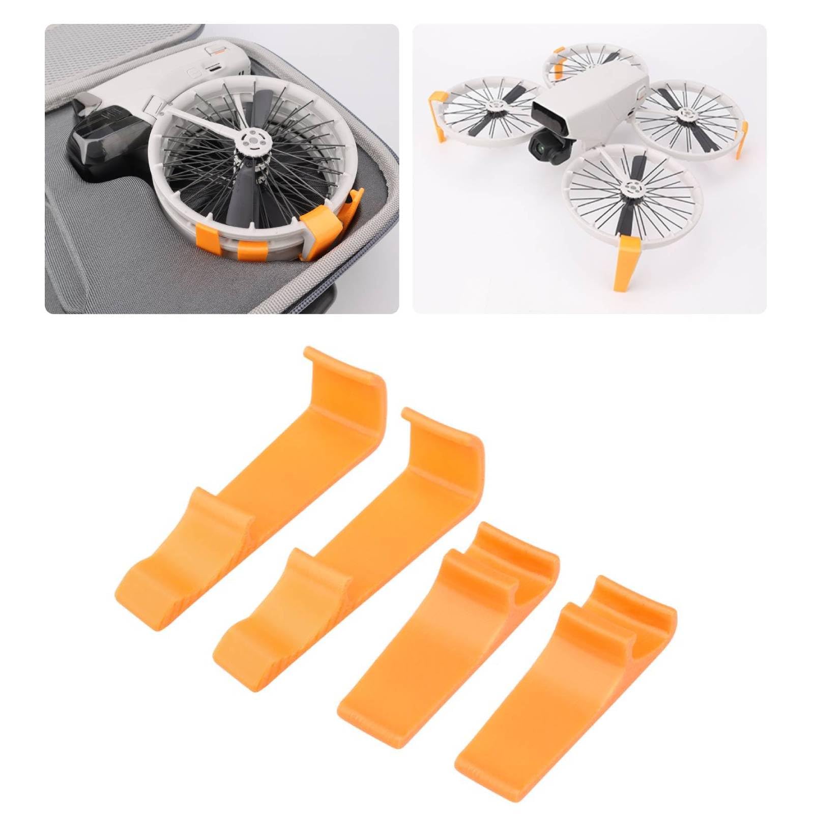 Fahrwerk für DJI Flip, faltbare Lagerung Drohne Landebeine Verlängerung Landewerk Erhöhte Höhe Halterung Verlängerung Getriebe Kit für DJI Flip Drohne Protector Zubehör (Orange) von BeisDirect