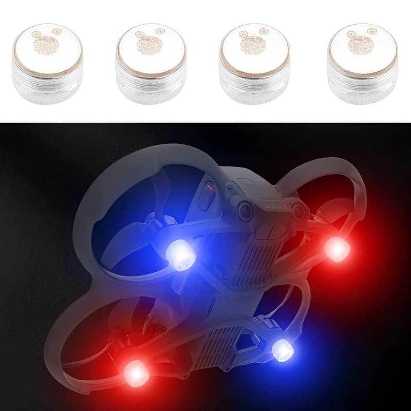 LED Stroboskop Licht Set, 4 Stück Strobe Drohne Licht Drohne Flash Nachtlicht für DJI Avata 2 Drohne Nacht Flugsignallampe Navigationslicht Suchscheinwerfer von BeisDirect