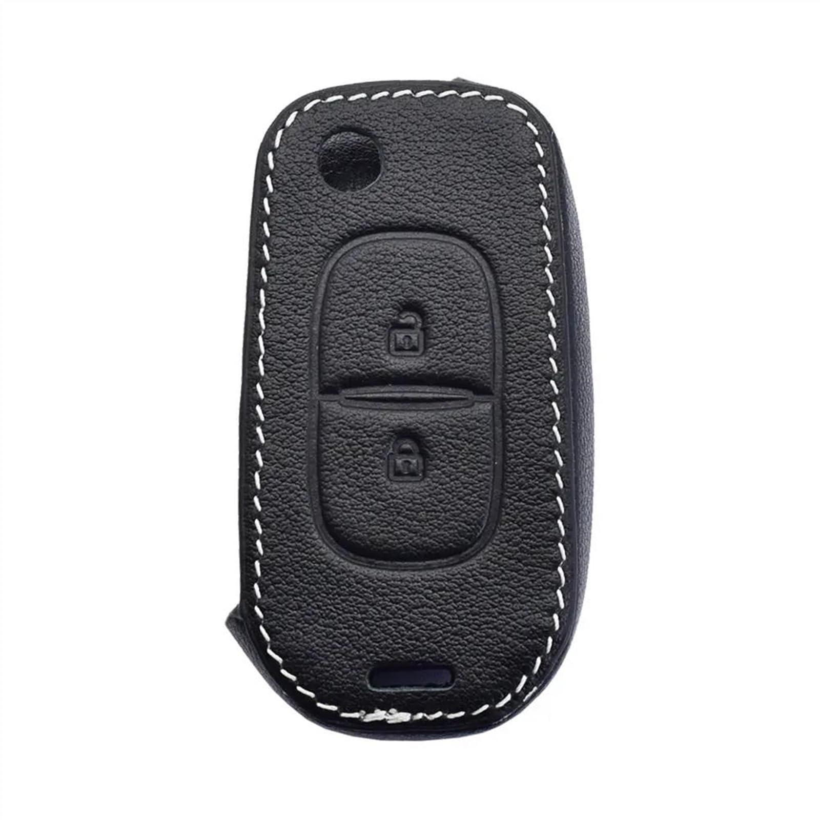 Autoschlüssel Hülle Für R&ENAULT für Duster für Captur 2019 2020 Leder Autoschlüsseletui Schlüsselanhänger 2 Tasten Flip Control Schutzabdeckung(Style 2) von Bekuyu
