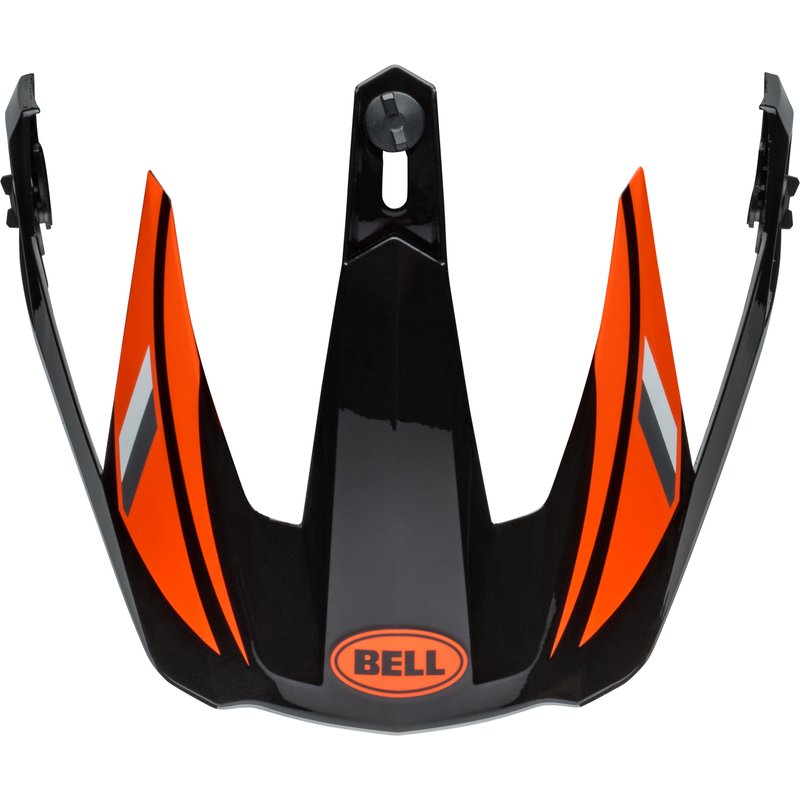 BELL MX-9 Adventure Mips Helmschirm - Alpine Glänzend Schwarz/Orange von Bell