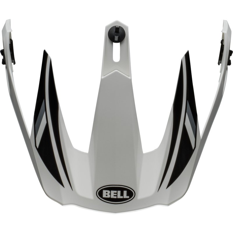 BELL MX-9 Adventure Mips Helmschirm - Alpine Glänzend Weiß/Schwarz von Bell