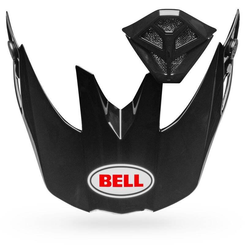 BELL Moto-10 Off-Road Peak and Mouthpiece Kit - Visor Black von Bell