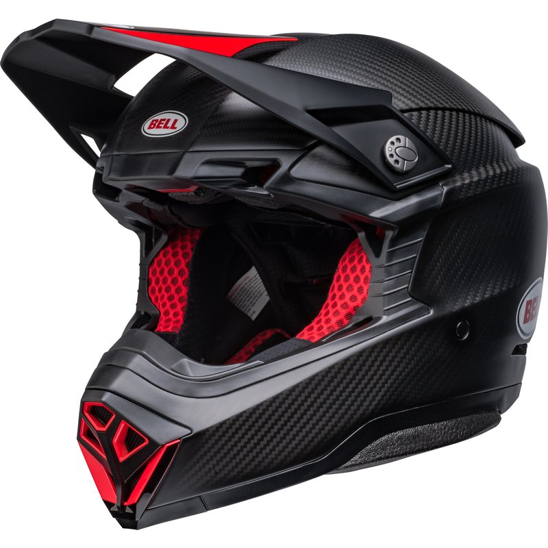 Bell Moto-10 Spherical Helm - Satin/Gloss Black/Red Größe: L von Bell