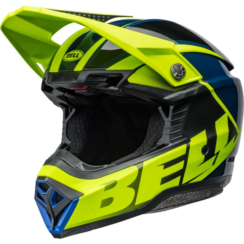 Bell Moto-10 Spherical Helm - Sliced Matte/Gloss Retina/Blue Größe: L von Bell