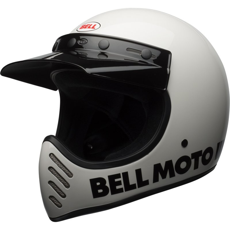 Bell Moto-3 Classic Helm - Glänzend Weiß Größe: S von Bell