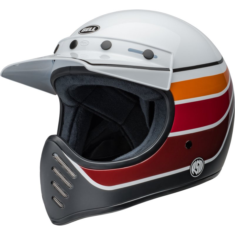 Bell Moto-3 Helm - RSD Saddleback Satin/Gloss White/Black Größe: S von Bell