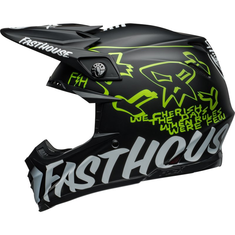 Bell Moto-9S Flex Helm - Fasthouse MC Core Matte Black/Yellow Größe: S von Bell