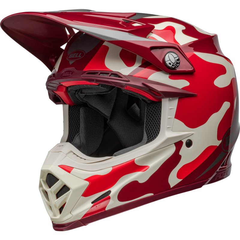 Bell Moto-9S Flex Helm - Ferrandis Méchant Gloss Red/Silver Größe: M von Bell