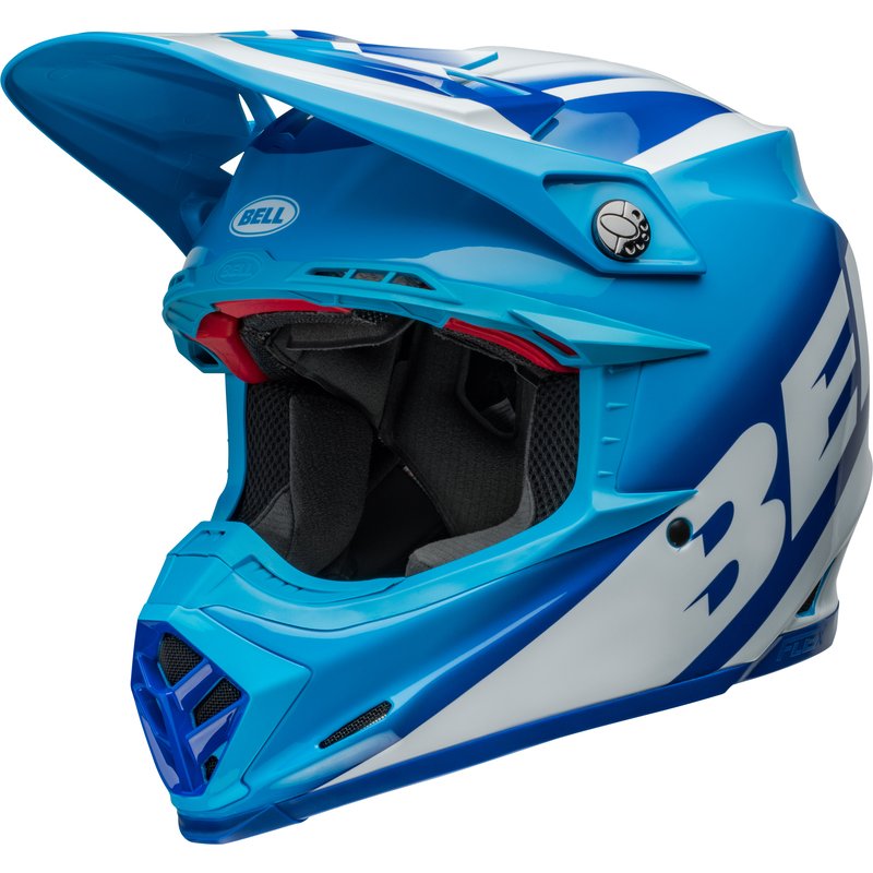 Bell Moto-9S Flex Helm - Rail Gloss Blue/White Größe: S von Bell