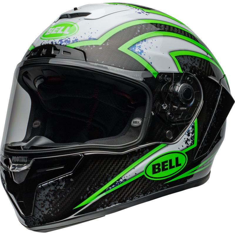 Bell Race Star DLX Flex Helm - Xenon Gloss Black/Kryptonite Größe: S von Bell