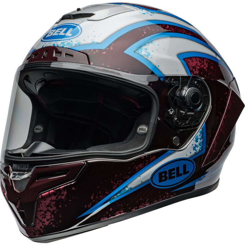 Bell Race Star DLX Flex Helm - Xenon Gloss Blue/Retina Größe: M von Bell