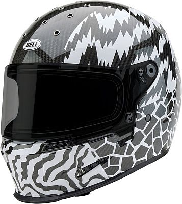 Bell Eliminator Carbon Deathspray, Integralhelm - Schwarz/Weiß - XL von Bell