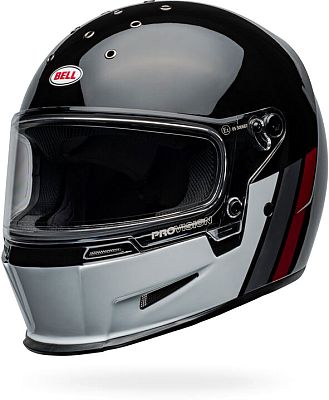 Bell Eliminator GT, Integralhelm - Schwarz/Weiß/Grau/Rot - L von Bell