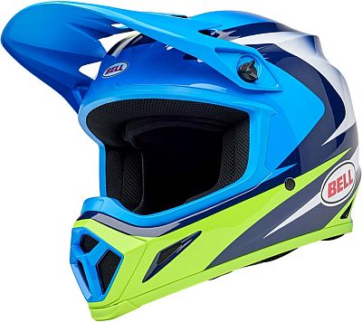 Bell MX-9 MIPS Jackal, Motocrosshelm - Hellblau/Blau/Weiß/Neon-Grün - L von Bell