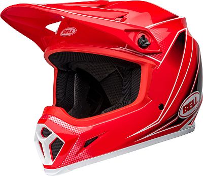 Bell MX-9 MIPS Zone, Motocrosshelm - Rot/Weiß/Schwarz - XL von Bell