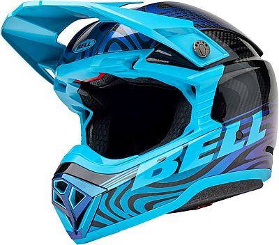 Bell Moto-10 Spherical MIPS Cortex, Motocrosshelm - Schwarz/Hellblau/Blau - L von Bell