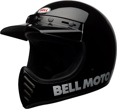 Bell Moto-3 Classic, Motocrosshelm - Schwarz/Weiß - M von Bell