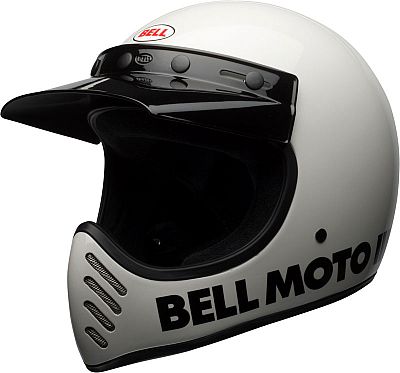 Bell Moto-3 Classic, Motocrosshelm - Weiß/Schwarz - L von Bell