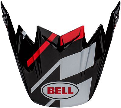 Bell Moto-9 Flex Off-Road, Helmschirm - Schwarz/Weiß/Rot von Bell