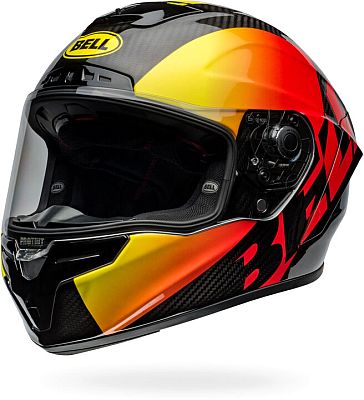 Bell Race Star DLX Flex Offset, Integralhelm - Schwarz/Gelb/Rot - S von Bell