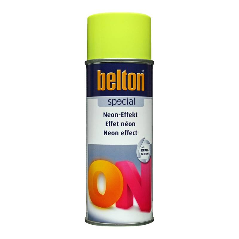 Neon Lackspray Gelb 400Ml Spraydose Autolack Deko Sprühlack 323 253 Belton von belton