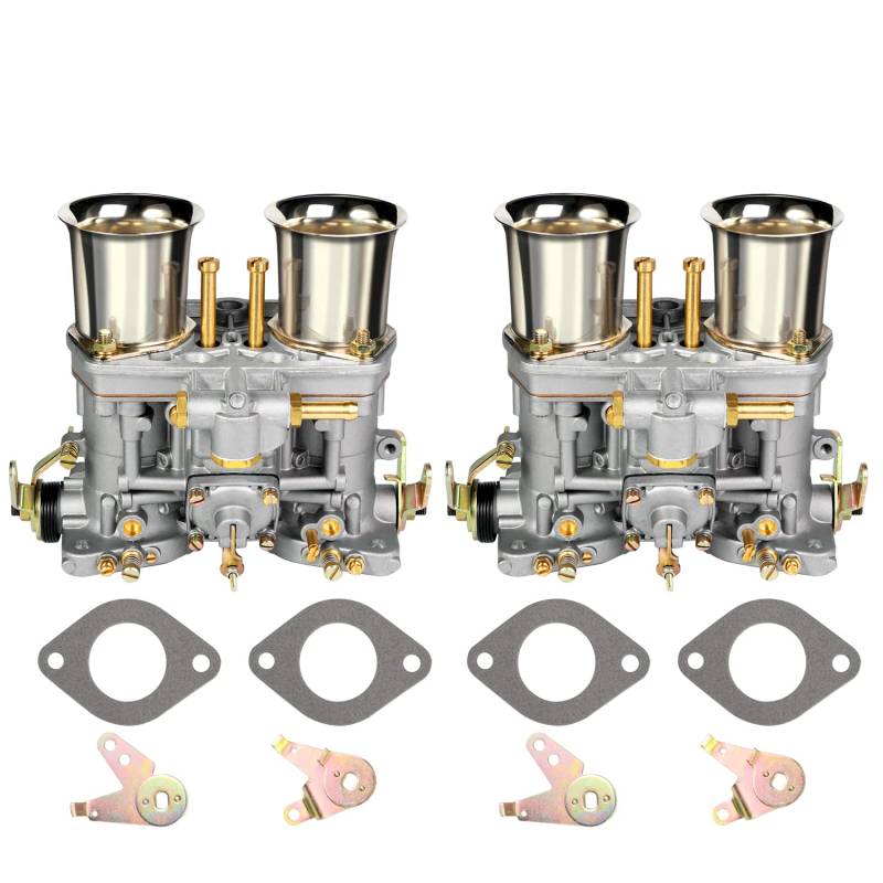 BenTsD Kompatibel mit 2 Stück 40IDF 2-Zylinder-Vergaser mit Lufthorn 40 IDF VolksWagen für Käfer Bug VW Fiat Porsche Weber Motor von BenTsD