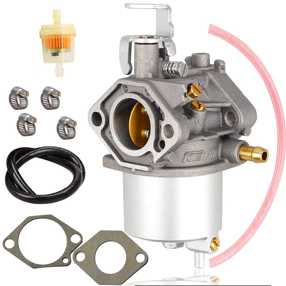 BenTsD Kompatibel mit FE290-Vergaser für Vergaser-Benzinauto DS & Precedent Carryall Kawasaki FE290-Motorvergaser 1992–1997 1016439 1016441 17552 mit Kraftstofffilter + schwarzer Kraftstoffleitung von BenTsD