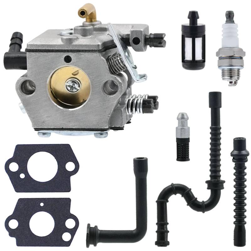 BenTsD Kompatibel mit MS240 MS260 Vergaser mit Kraftstoffleitung Ölleitung Zündkerze Kraftstofffilter Ölfilter für Stihl 024 026 Kettensägen von BenTsD