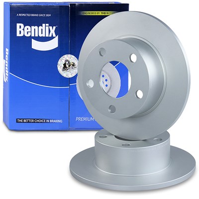 Bendix 2x Bremsscheibe voll hinten für Audi, Skoda, VW von Bendix