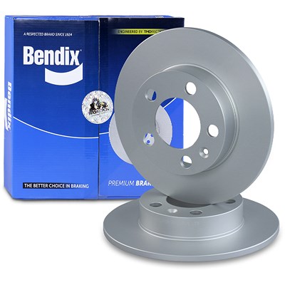 Bendix 2x Bremsscheibe voll hinten für Audi, Seat, Skoda, VW von Bendix