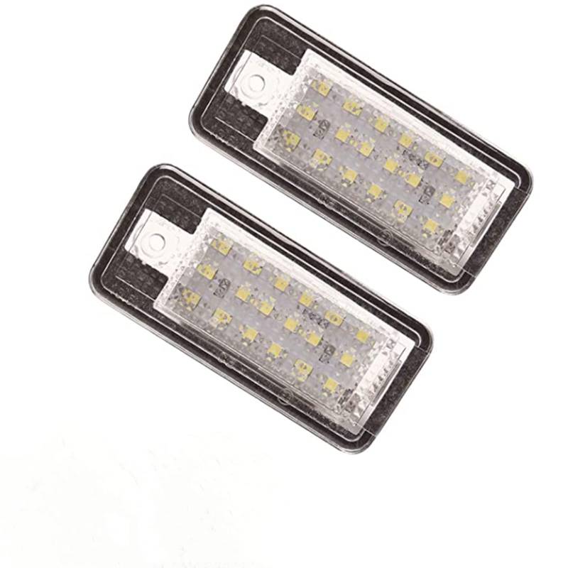 Beneges 2 Stück fehlerfrei Xenon weiß LED Kennzeichenleuchte kompatibel mit 2007-2018 A1/A3/A4/A5/A6/A7/Q3/Q5/TT 8T0943021, 4G0943021 von Beneges