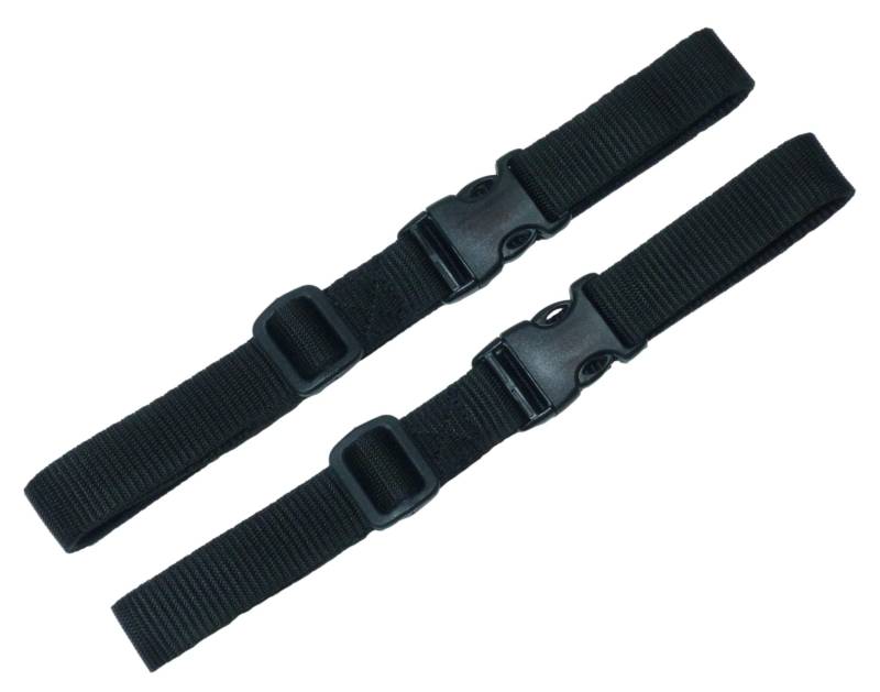 25 mm Gurtband mit Schnellverschluss und längenverstellbaren Schnallen (2 Stück) (Schwarz, 2 Meter) von Benristraps