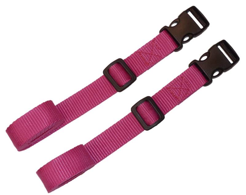 25 mm Gurtband mit seitlicher Verschlussschnalle (2 Stück) (Rosa, 150 cm) von Benristraps