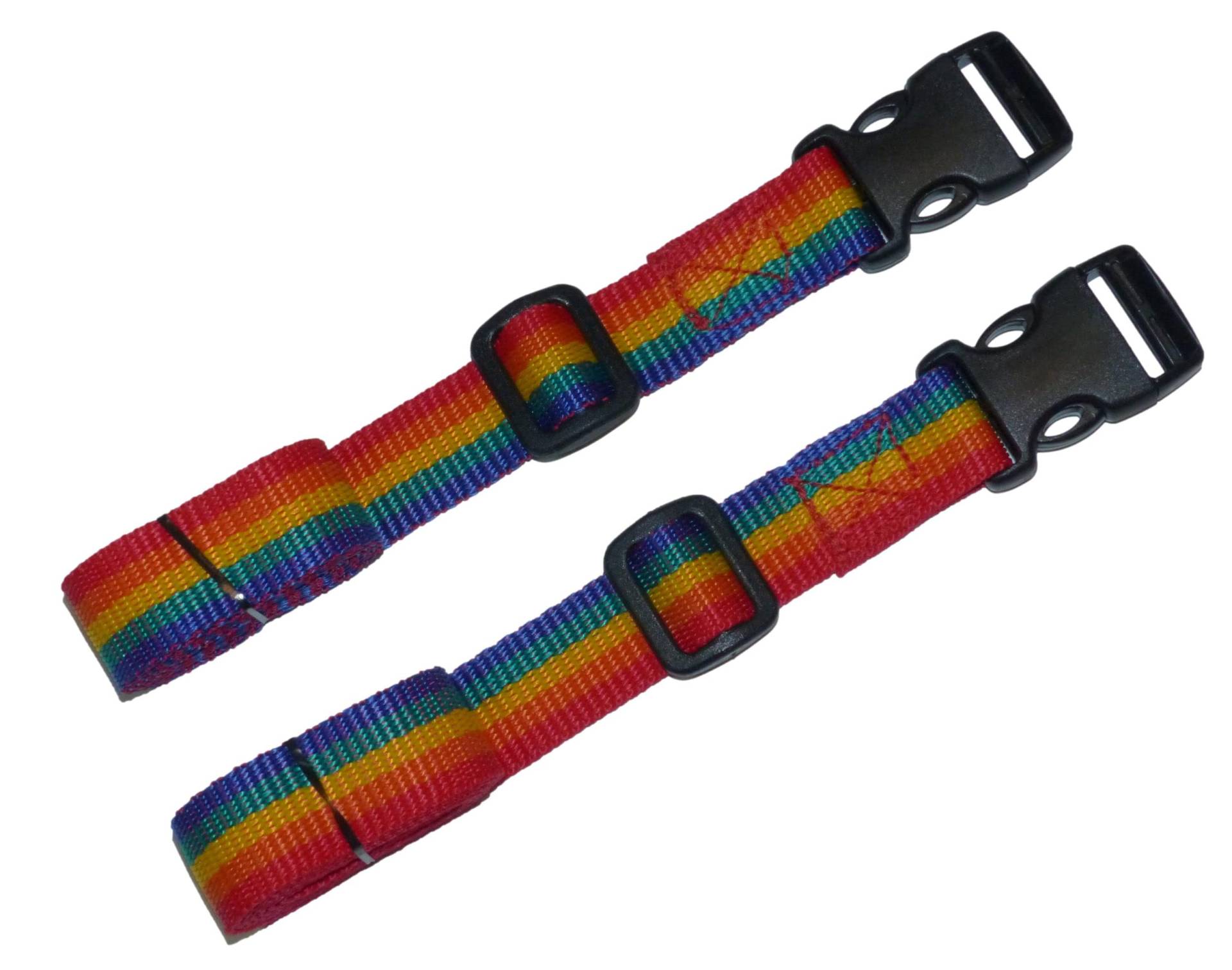 Gurtband mit Schnellverschluss-Schnalle, 2 Stück, Regenbogenfarben, 150 cm von Benristraps