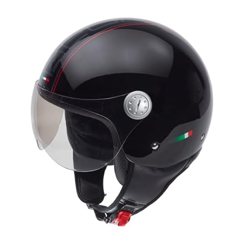 BEON Design – Jethelm mit Visier – Geeignet als Scooter-Moped-Motormoped-Helm – Retro-Helm Scooter für Erwachsene – Inkl. Helmtasche von Beon