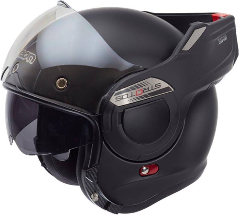 BEON Stratos Sportlicher Fighterjet-Systemhelm Klapphelme mit Visier und Sonnenblende ECE 22.06 - Rollerhelm Sonnenblende - Motorradhelm Damen & Herren - Integralhelm 180° Klappbar - Anti-Kratz-Visier von Beon