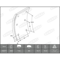 Bremsbackensatz BERAL KBL15077.1-1541 von Beral