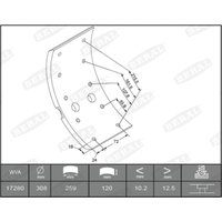 Bremsbackensatz BERAL KBL17280.4-1561 von Beral