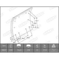 Bremsbackensatz BERAL KBL19036.1-1686 von Beral