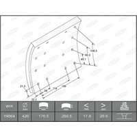 Bremsbackensatz BERAL KBL19063.0-1616 von Beral