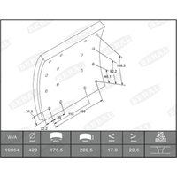 Bremsbackensatz BERAL KBL19063.1-1616 von Beral