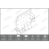 Bremsbackensatz BERAL KBL19071.2-1627 von Beral