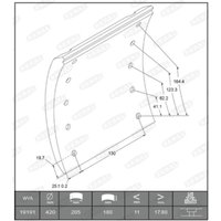 Bremsbackensatz BERAL KBL19191.1-1541 von Beral