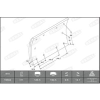 Bremsbackensatz BERAL KBL19604.1-1621 von Beral
